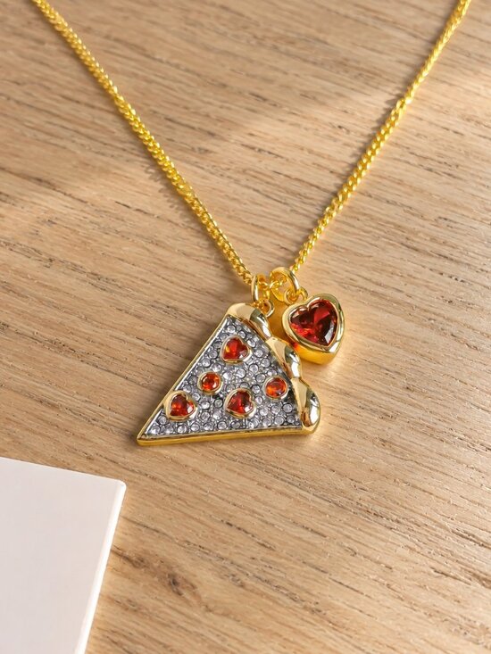 kate spade Jewelry - Kate Spade Pizza My Heart Pendant Necklace Gold Multicolor Pizza Slice Charm